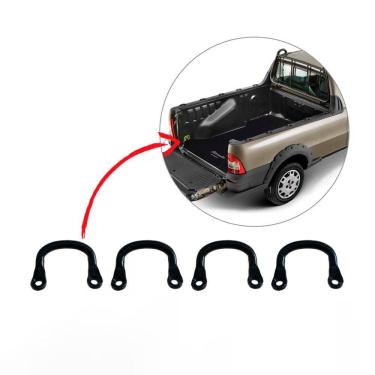 Imagem de Kit Gancho Lateral Caçamba Strada 4 Peças sintético Fiat