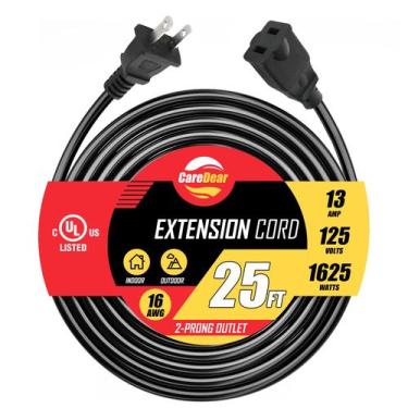 Imagem de Cabo de extensão Caredear Heavy Duty 2 pinos 25 pés ao ar livre
