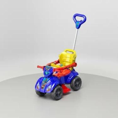 Imagem de Carrinho De Passeio criança Quadriciclo Infantil Com haste Empurrador 