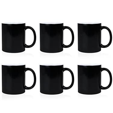 Imagem de MAIKESUB 325 ml Canecas que mudam de cor por sublimação canecas de café de cerâmica conjunto de 6 peças canecas de café expresso de porcelana canecas mágicas DIY para café, sopa, chá, leite, latte,