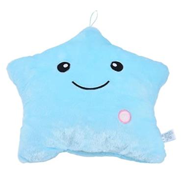 Imagem de Pssopp Almofada Estrela Luminosa, Brinquedo Macio e Luz Noturna, Almofada Aconchegante para Crianças, Amantes e Amigos