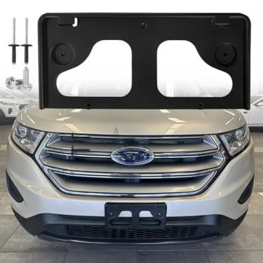 Imagem de FASTCHE Moldura de placa de licença frontal compatível com suporte de placa de carro Ford Edge 2015 2016 2017 2018 Substituir # FT4Z17A385AA FO1068155