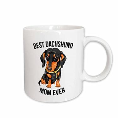 Imagem de 3dRose Caneca Best Dachshund Mom Ever caneca_275696_2, 443 ml, branca
