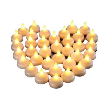 Imagem de Velas Flutuantes LED 12-48pcs Luzes De Chá Sem Chama Para Banheira, Pi