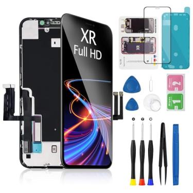 Imagem de Tela de substituição para iPhone XR de 6,1 polegadas, preta, MrR.OMW 3D Touch LCD FHD Display Digitalizador, Montagem de moldura para A1984, A2105, A2106, A2108 com kit de ferramentas de reparo