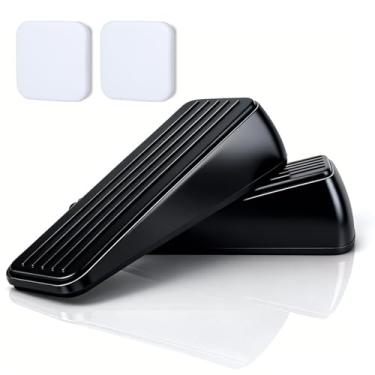 Imagem de Weelott Pacote com 2 batentes de porta, batente de porta de liga de zinco com base de borracha antiderrapante, cunha de porta resistente para parte inferior da porta, suporte de porta para manter