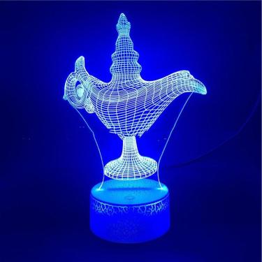 Imagem de Lâmpada de luz noturna Aladdins 3D LED Illusion com cor 0,5 W 5 V