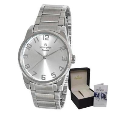 Imagem de Relogio Champion Elegance Unissex Prova D'agua Prateado-Unissex