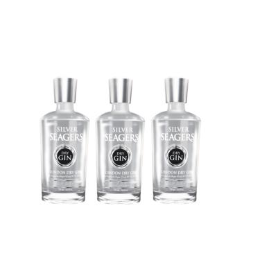 Imagem de Kit Gin Silver Seagers London Dry 750ml 3 Unidades