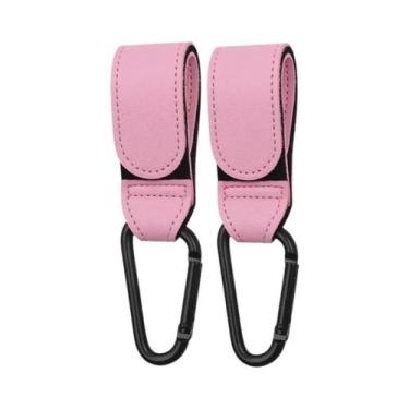 Imagem de Gancho Organizador De Carrinho De Bebê Em Couro PU Giratório 360 Graus