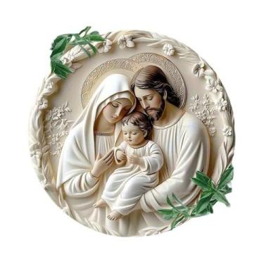 Imagem de Placas De Madeira Para Pendurar Na Parede Com Cenário De Presépio, Dec