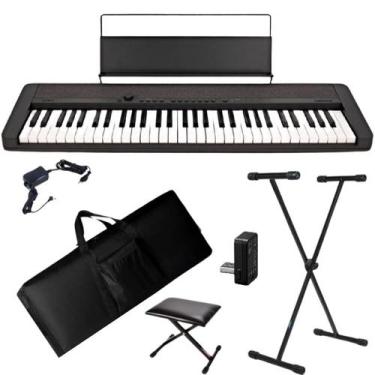 Imagem de Teclado Casio CT-S1 61 teclas Bluetooth Preto + Suporte + Capa + Banco