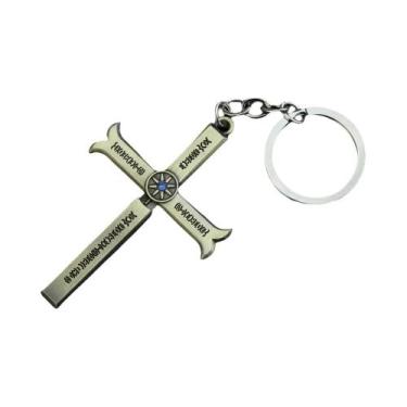 Imagem de Colar Masculino Preto Com Pingente De Espada Anime Dracule Mihawk Olho