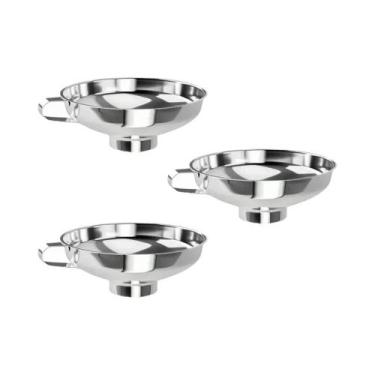 Imagem de Funil De Aço Inoxidável De Boca Larga Multifuncional Fácil De Limpar P