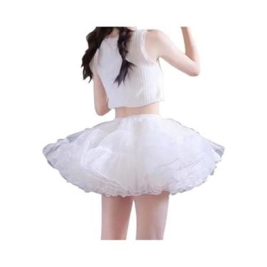 Imagem de Saia Gótica Lolita Estilo Disco Voador Com Volume Máximo, Crinolina In