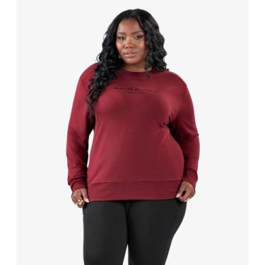 Imagem de Blusão Feminino Molecotton Plus Size Secret Glam Vermelho, Plus G2, Ve