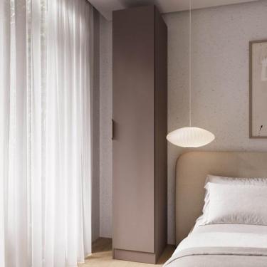Imagem de Guarda Roupa Modulado 100% MDF 1 Porta Orion Cabecasa Madeiramadeira