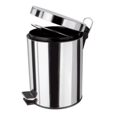 Imagem de Lixeira 5 litros Aço Redonda Inox Wincy