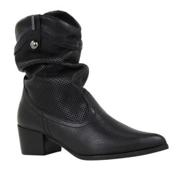 Imagem de Bota Bottero Cano Baixo Couro Feminina, 35, Preto