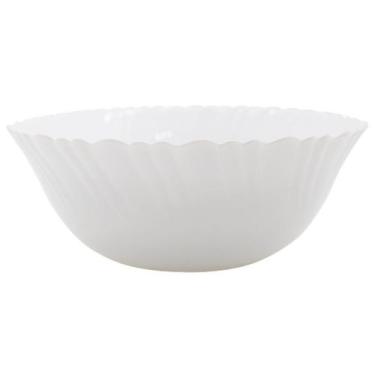 Imagem de Kit 4 Saladeiras Tigelas Branca 1 Litro De Vidro 20,5cm - Gici Home