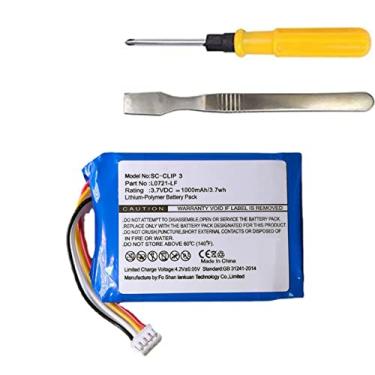 Imagem de CAESEA para JBL Clip 3, Clip 3AN, Clip 3SAND para troca バッテリー, L0721-LF, 3.7V 1000mAh adequado para