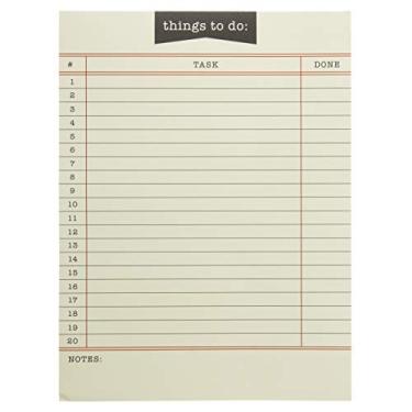 Imagem de Graphique Bloco de notas grande com cartão de biblioteca, bloco de notas "Things to Do" com 150 folhas destacáveis, perfeito para notas, dever de casa, receitas, listas e mais, 15 x 20 cm