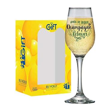 Imagem de Taça de Vidro para Champagne Akron Decorada com Frases 240ml - Ruvolo