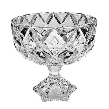 Imagem de Bomboniere Centro de Mesa Vidro Baleiro Potes Taça Balas 600ml 16x13,5cm Decorativo