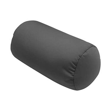 Imagem de Travesseiro de rolo confortável cilindro redondo Microbead com suporte para as costas Travesseiro de rolo Travesseiro de tubo Travesseiros almofadados de 12 x 7 polegadas
