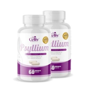 Imagem de Kit Com 02 - Psyllium 60 Cápsulas de 500mg Celliv