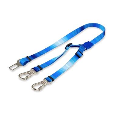 Imagem de Dog Trip Brasil Cinto de Segurança Pet Duplo Universal para Cachorro Gato com Gancho Trava de Segurança Cães Gatos Carro Coleira Adaptador Porte Ajustável Estampa (Maldives)