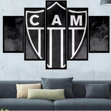 Imagem de Kit quadro decorativo 5 peças 95x60cm Atlético Paranaense