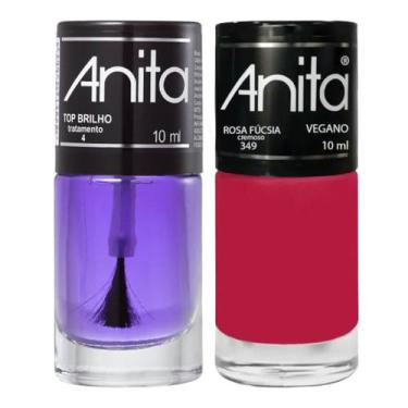 Imagem de Esmalte Rosa Fúcsia + Top Brilho 10ml Anita