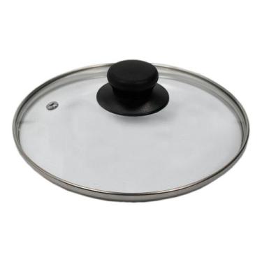 Imagem de Tampa De Vidro Com Puxador Preto Para Panelas E Frigideiras Com 20cm -