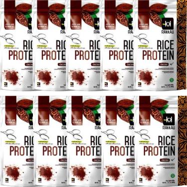 Imagem de Kit 10 Rice Protein Cacau Rakkau 600g - Vegano - Proteína