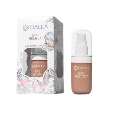 Imagem de Base Líquida de Alta Cobertura Com Efeito Matte My Secret 35ml Dalla, 