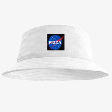 Imagem de Chapéu Bucket Hat Estampado Pizza - MP Moda Masculina, Único, Branco