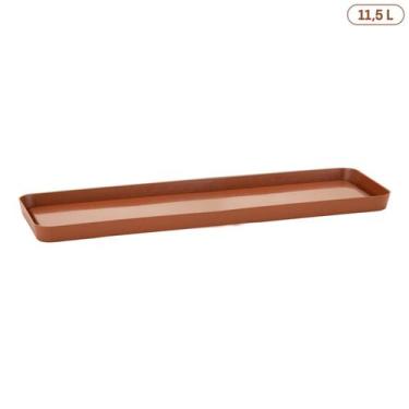 Imagem de Prato para Floreira Anti-Dengue 11,5L Jardineira Vaso Plástico Retangu