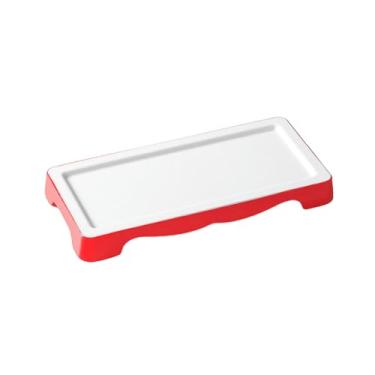 Imagem de Prato de mesa de restaurante quente comercial, prato de exibição de carne bovina self-service de corte fresco - 225012 vermelho e branco (liso)