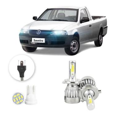 Imagem de Lampada Led Volkswagen Saveiro G3 2000 A 2005 H4 20000lm - V10, Branco