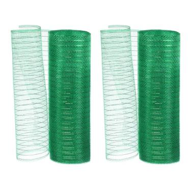 Imagem de PATIKIL 2 fitas decorativas de malha, 25,4 cm x 25,4 m, rolo de fita metálica para decoração de guirlanda de árvore de Natal, verde