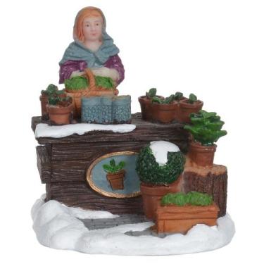 Imagem de Vila Natalina Lojinha Vendedora De Plantas Em Resina Enfeite - Florart