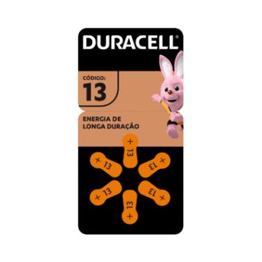 Imagem de Kit Com 6 Pilhas Duracell Auditiva 13, Com 6 Unidades Cada