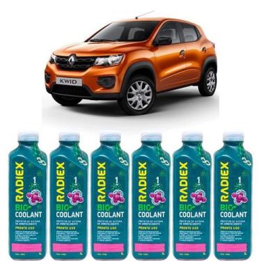 Imagem de Kit aditivo radiador bio coolant pronto para uso rosa - renault kwid -