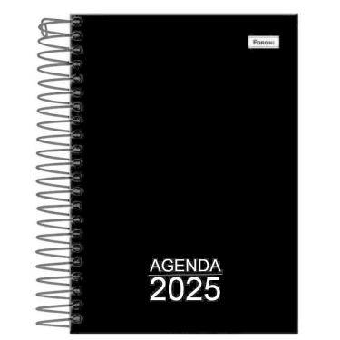 Imagem de Agenda 2025 Diária Espiral 176Fls Cliff Preto Foroni