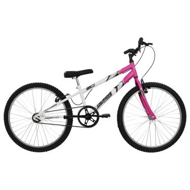 Imagem de Bicicleta de Passeio Ultra Bikes Esporte Bicolor Rebaixada Aro 24 Reforçada Freio V-Brake Sem Marcha Branco/Rosa Feminina