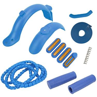 Imagem de Yctze Conjunto de Acessórios para Scooter Elétrica - Guarda-lamas Traseiro e Dianteiro, Tampas Laterais, Capa de Silicone para Freio de Mão, Faixa Anticolisão, Punhos de Silicone e Linha de (#3)