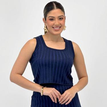 Imagem de Cropped Via Tricot Modal Regata Feminino-Feminino