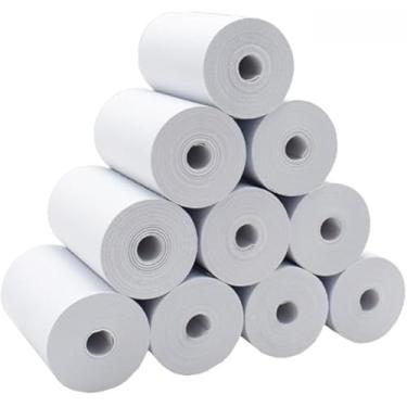 Imagem de Kit 10 Bobinas Térmica Para Mini Impressora Térmica e Máquinas de Cartão 57x30mm 10 Metros de Papel Diametro Rolo 30mm Cor Branca Qualidade Premium