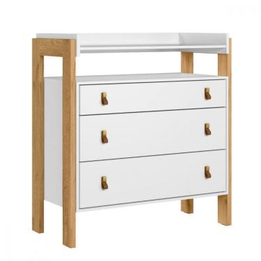 Imagem de Cômoda Fantasia 3 Gavetas Branco Qmovi Branco